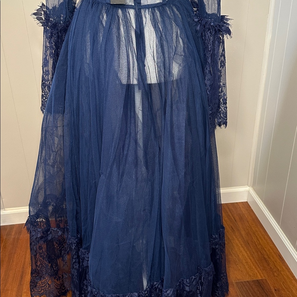 NWT Dolls Kill Dance with Death Maxi Dress - Navy - Picture 12 of 15
